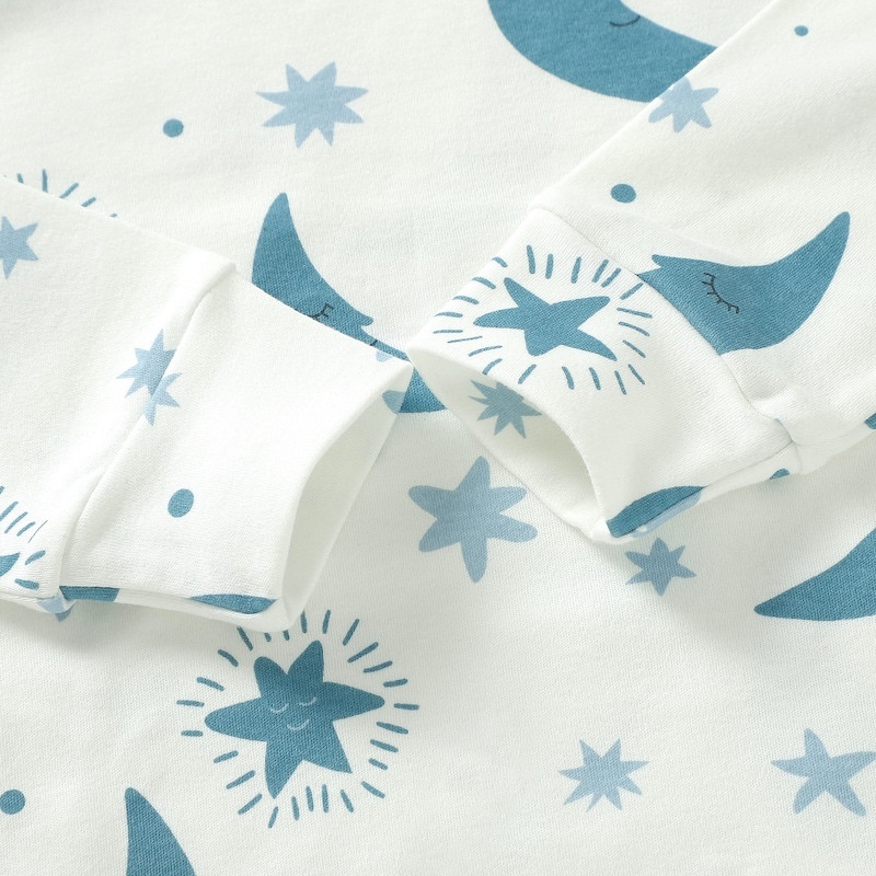 Pajama Set 2Y-7Y Organic Cotton O-neck Super Soft And Breathable Moon JY9503-11